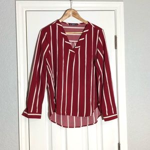 Red & White striped blouse ❤️ NEW
